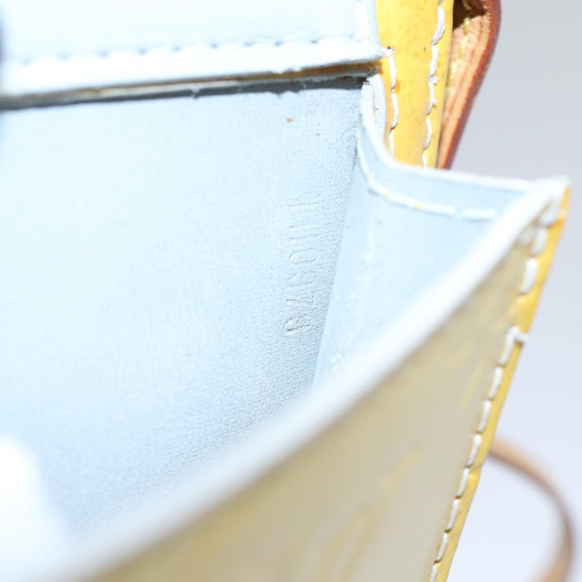 Louis Vuitton Mott Handbag Monogram Vernis, YELLOW, PATENT_LEATHER, Handbag