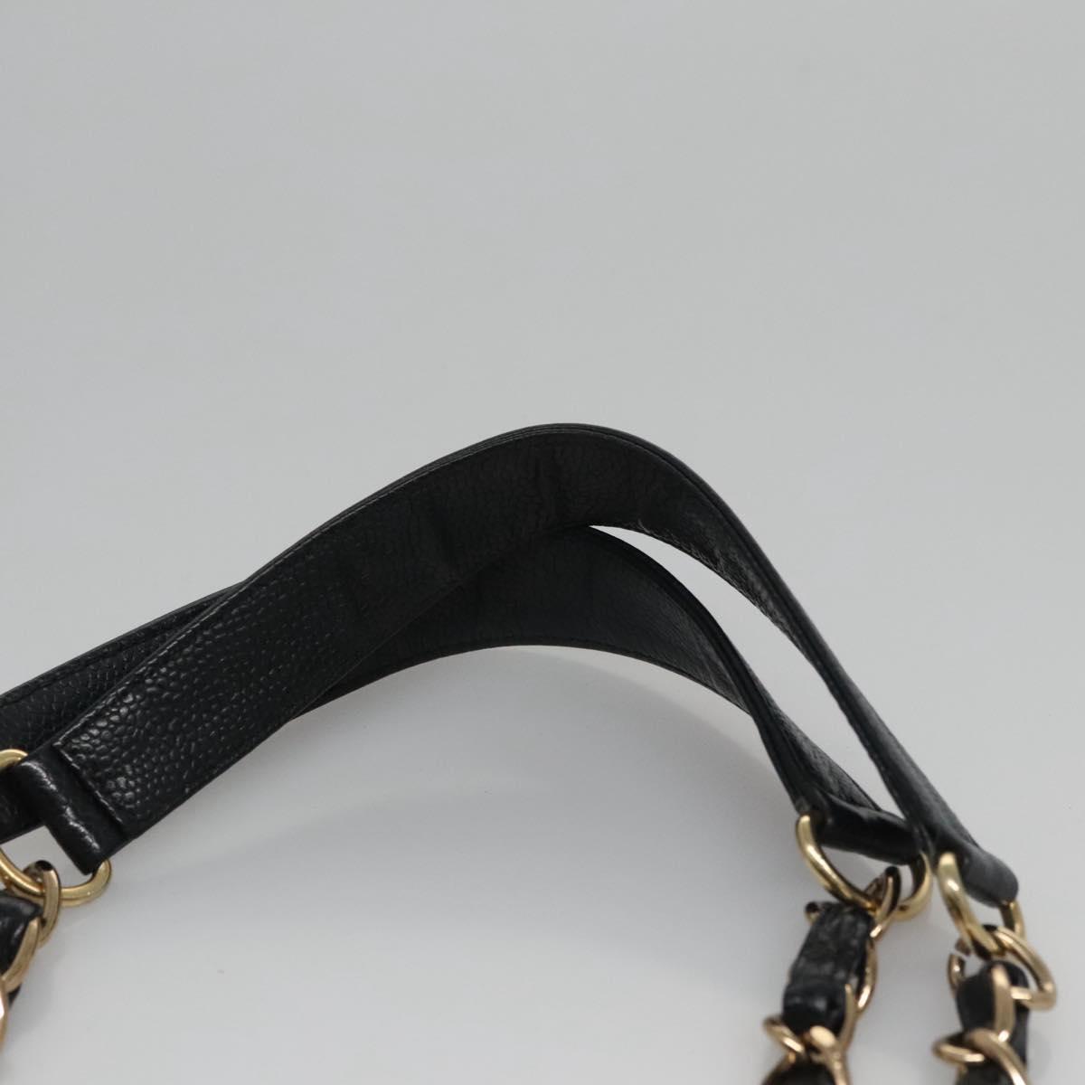 Chanel Petite Shopping Tote Quilted Caviar, BLACK, LEATHER, Tote bag