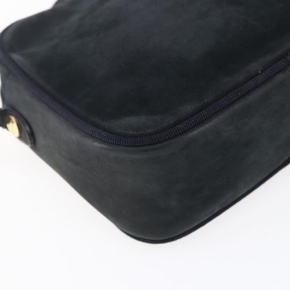 Salvatore Ferragamo Vala Shoulder Bag Suede, NAVY, SUEDE, Shoulder bag