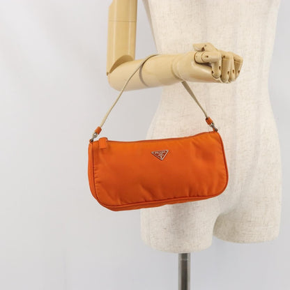 Prada Pochette Shoulder Bag Tessuto, ORANGE, NYLON, Clutche & pouche