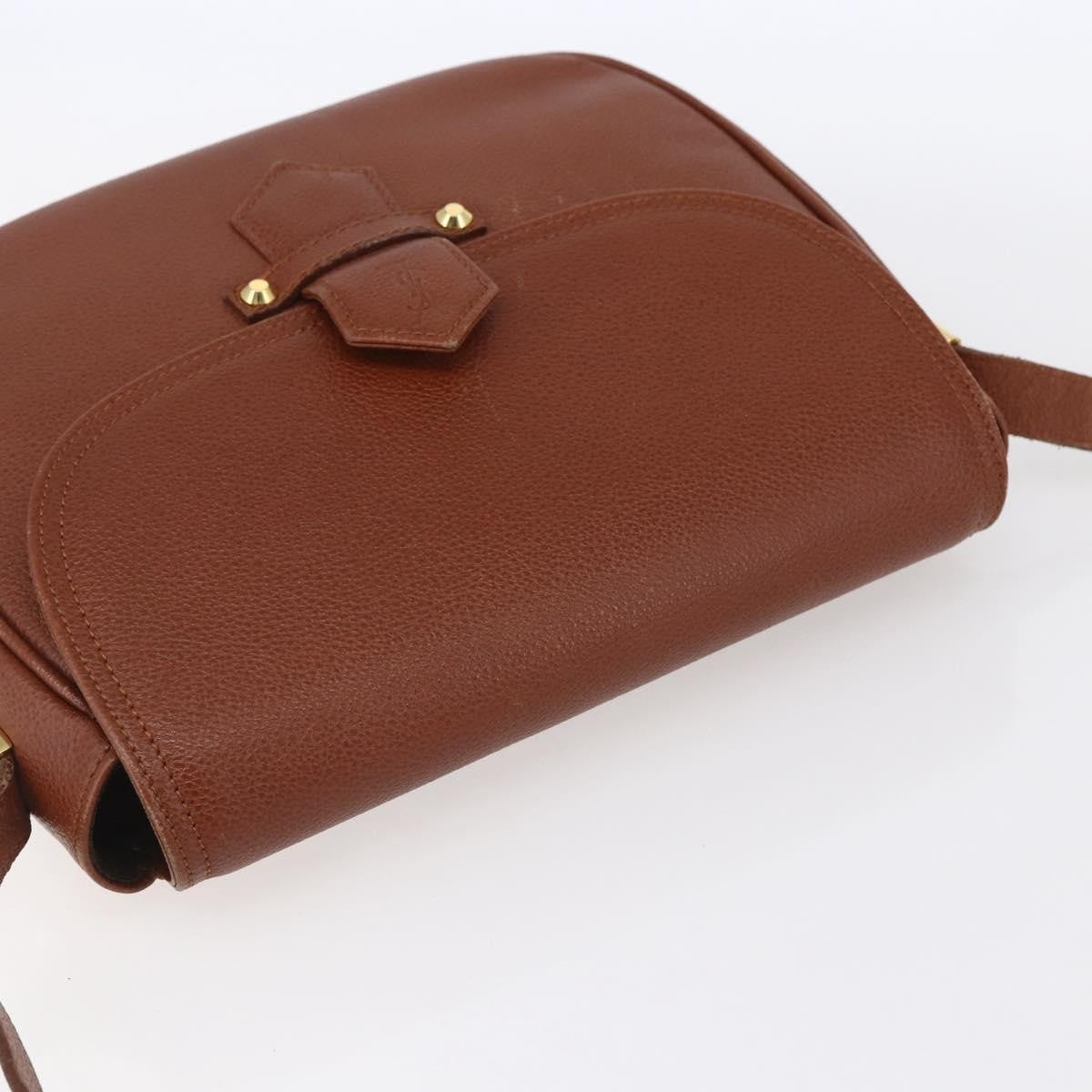 Saint Laurent Vintage Shoulder Bag Leather, BROWN, LEATHER, Shoulder bag