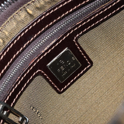 Fendi Vintage shoulderbag Canvas, BROWN, CANVAS, Shoulder bag
