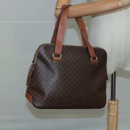 Celine Macadam Handbag Macadam with leather, BROWN, PVC, Handbag