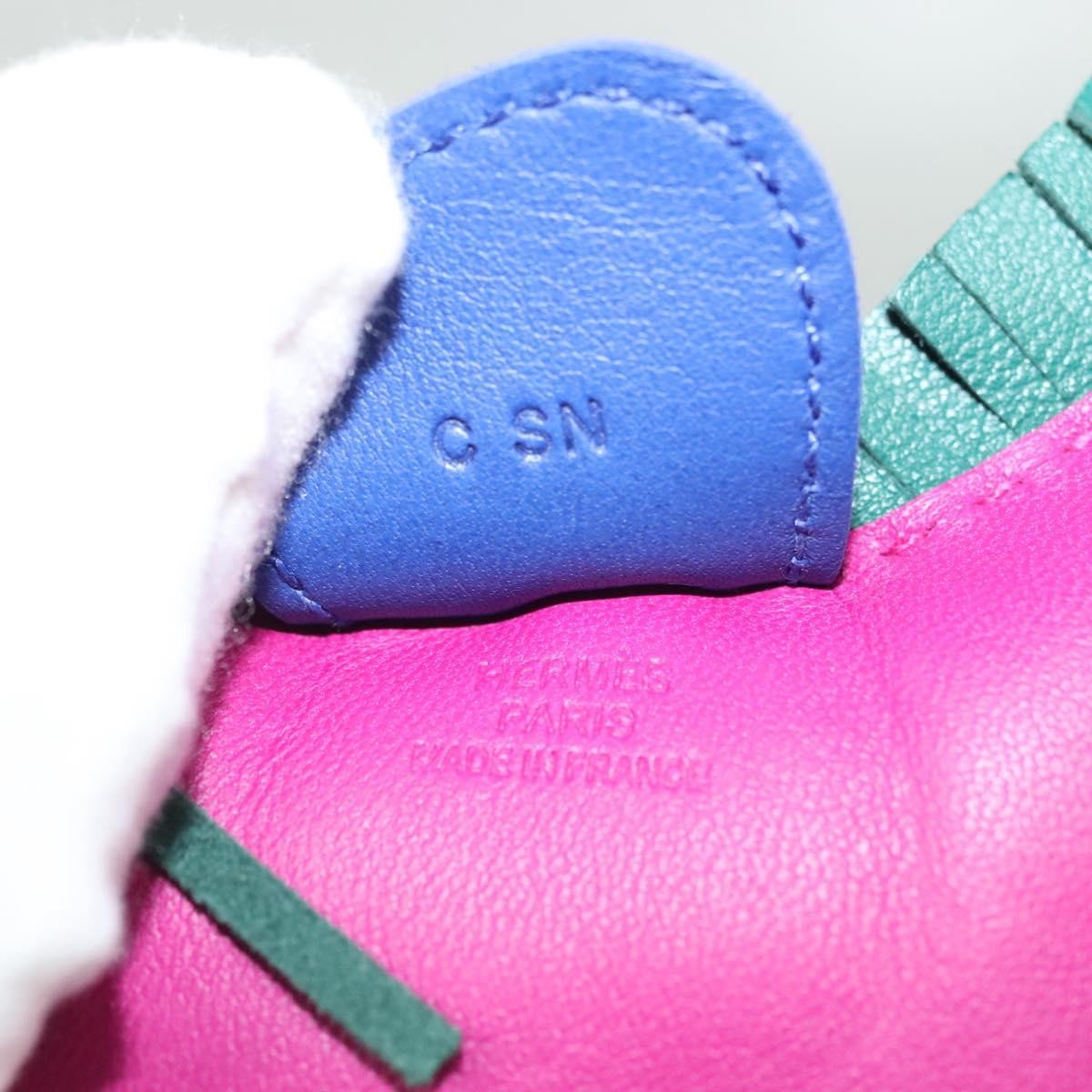 Hermes GriGri Rodeo Bag Charm Leather, PURPLE, LEATHER, Charms and Keychains