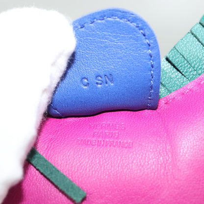 Hermes GriGri Rodeo Bag Charm Leather, PURPLE, LEATHER, Charms and Keychains