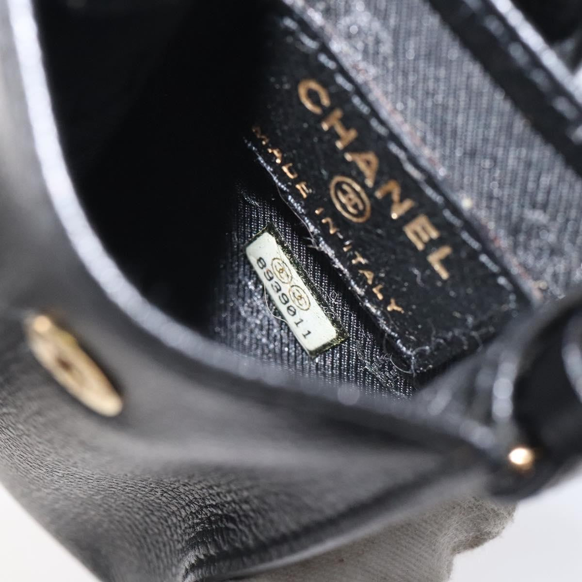 Chanel Cigarette Case Leather, BLACK, LEATHER, Clutche & pouche