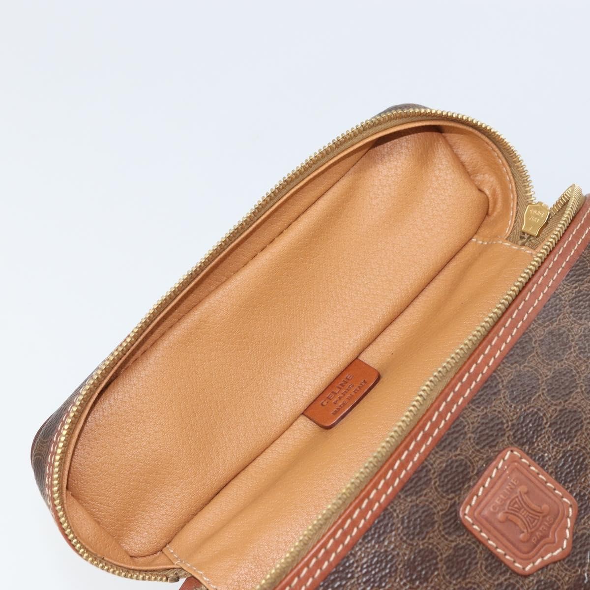 Celine Macadam Vanity Bag Canvas, BROWN, CANVAS, Clutche & pouche