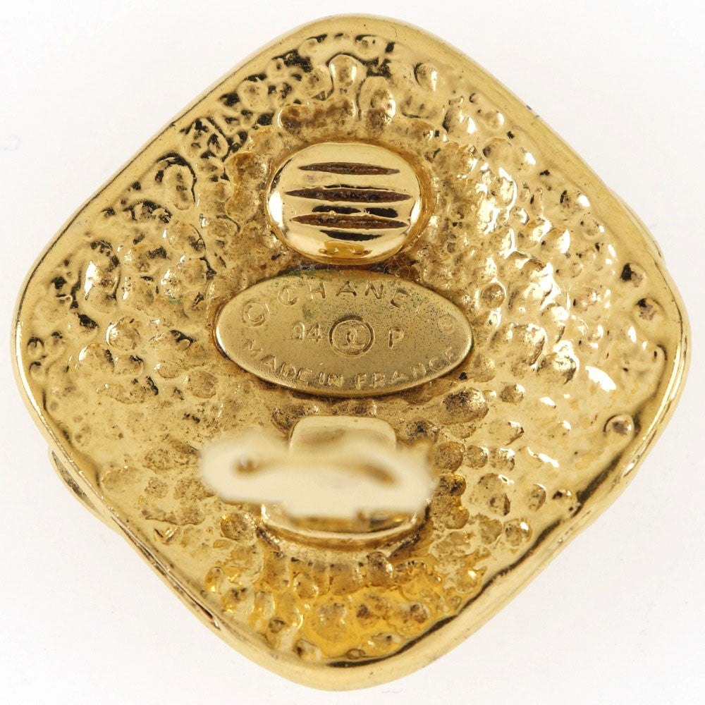 Chanel Vintage CC Clip-On Earrings Metal, GOLD, GOLD_PLATED, Earrings