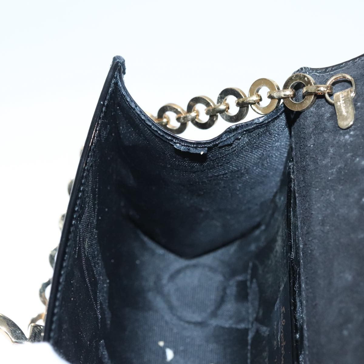 Salvatore Ferragamo Gancini Box Crossbody Bag Patent leather, BLACK, PATENT_LEATHER, Shoulder bag