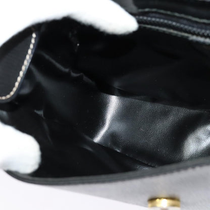 Celine Vintage Circle Logo Crossbody Bag Leather, BLACK, LEATHER, Crossbody bag