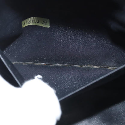 Chanel Vintage Half Moon Chain Bag Quilted Satin with Braided Detail, BLACK, SATIN, Handbag