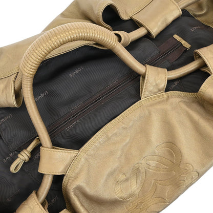 Loewe Anagram Logo Nappa Aire Hand Bag Leather, GOLD, LEATHER, Handbag