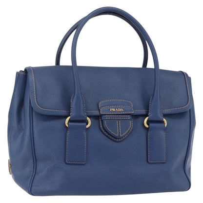 Prada Vintage Handbag Leather, BLUE, LEATHER, Handbag
