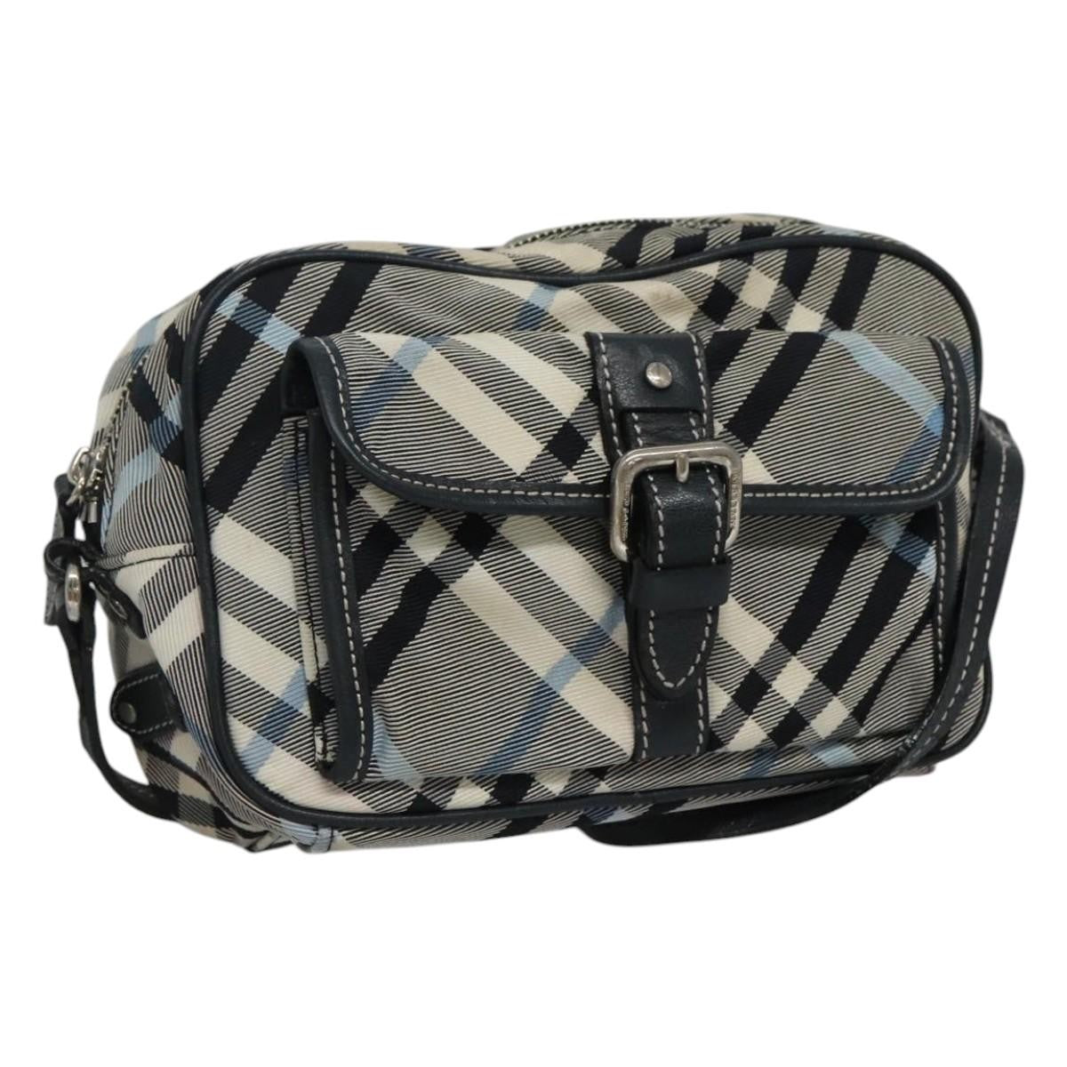 Burberry Nova Check Blue Label Nylon, GRAY, NYLON, Bag