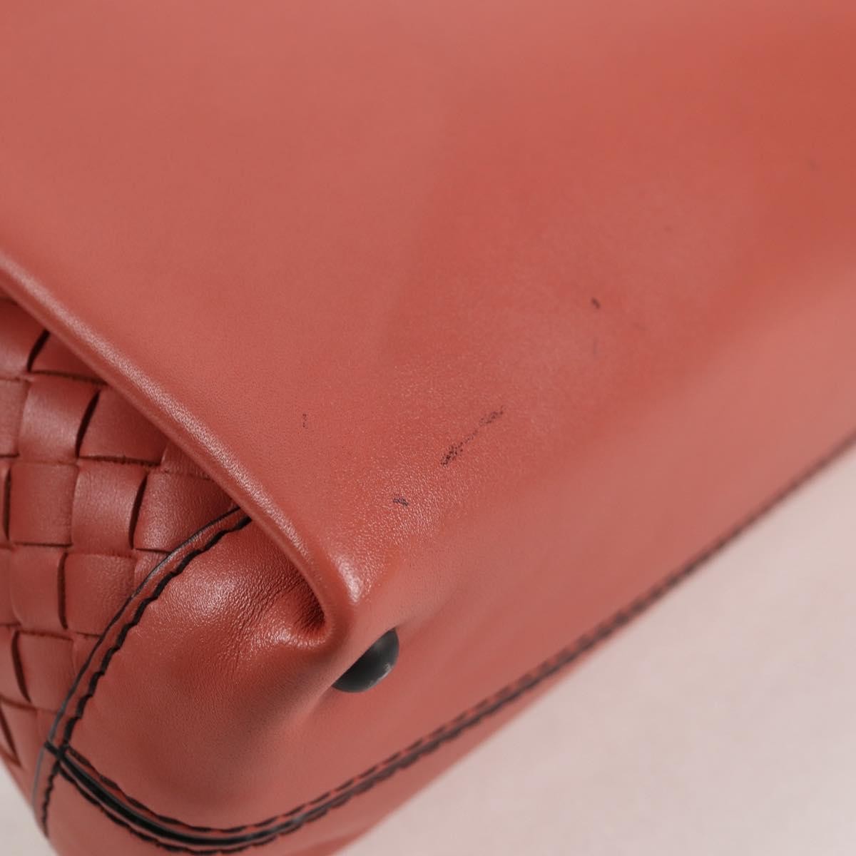 Bottega Veneta Piazza Top Handle Bag Leather with Intrecciato Detail, PINK, LEATHER, Handbag