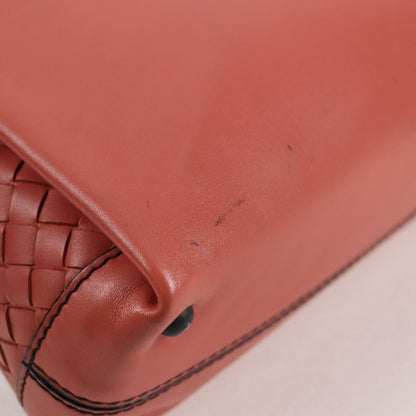 Bottega Veneta Piazza Top Handle Bag Leather with Intrecciato Detail, PINK, LEATHER, Handbag