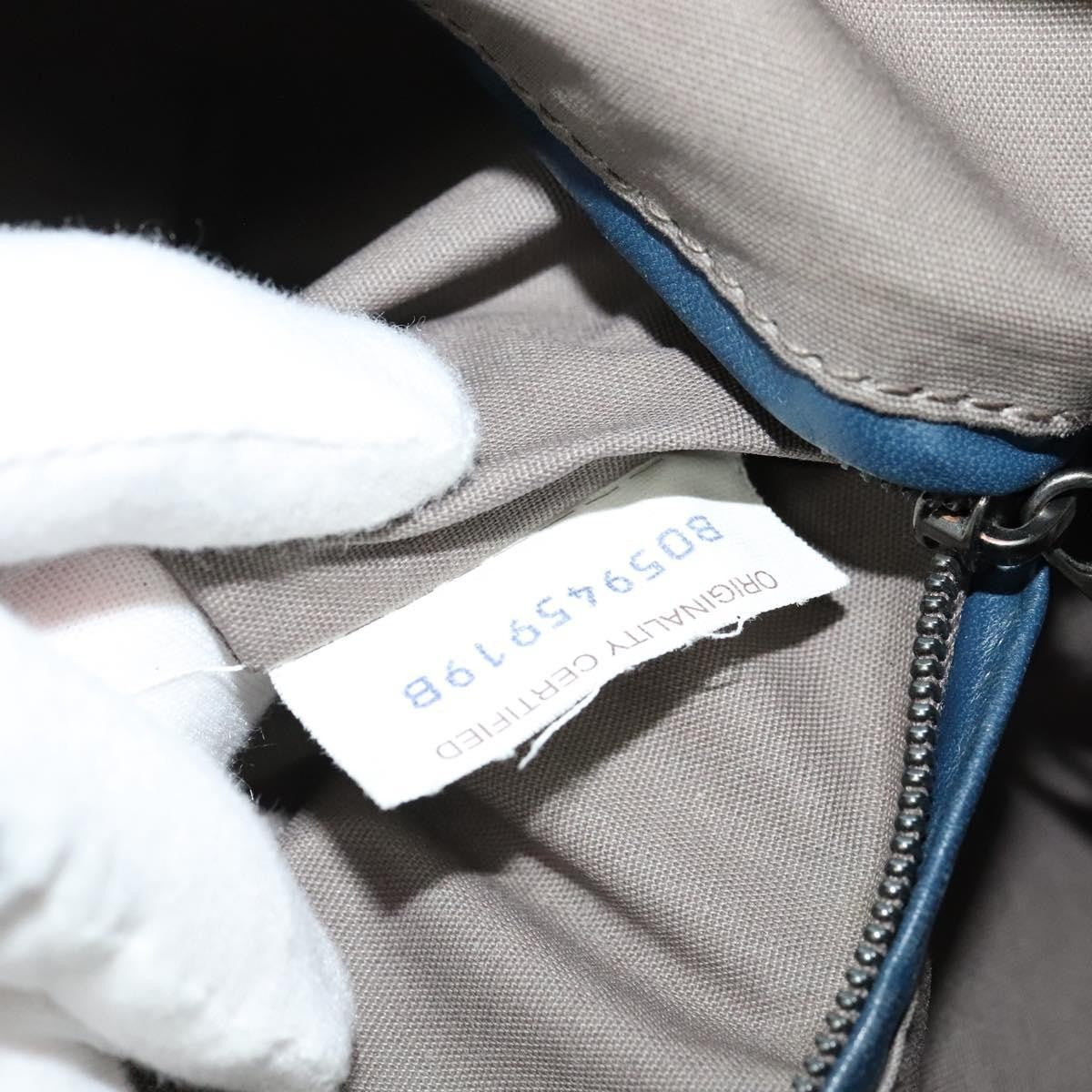 Bottega Veneta Flat Messenger Bag Intrecciato Nappa, BLUE, LEATHER, Shoulder bag