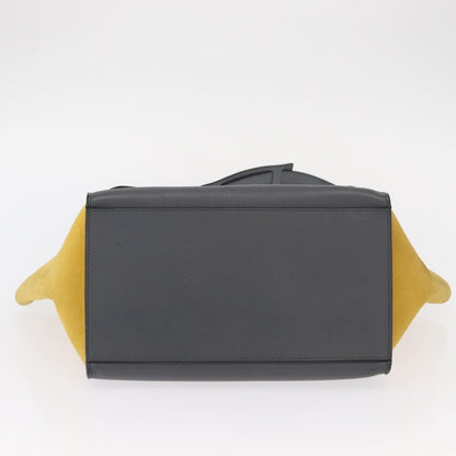 Celine Tricolor Trapeze Bag Leather, GRAY, LEATHER, Handbag