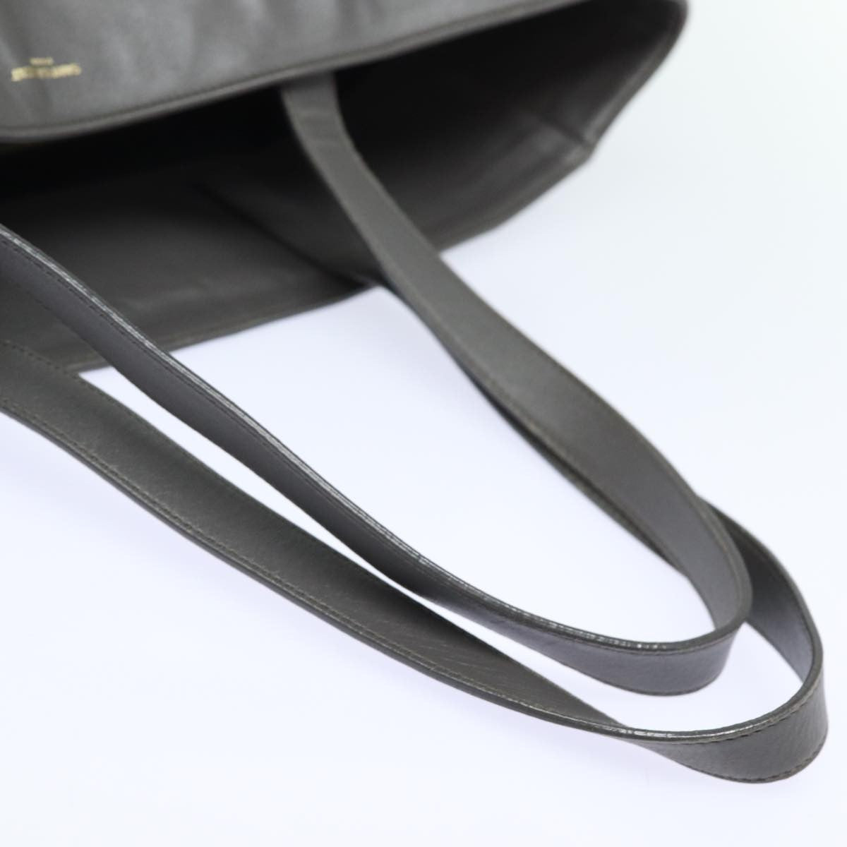 Saint Laurent Shopper Tote Leather, GRAY, LEATHER, Tote bag