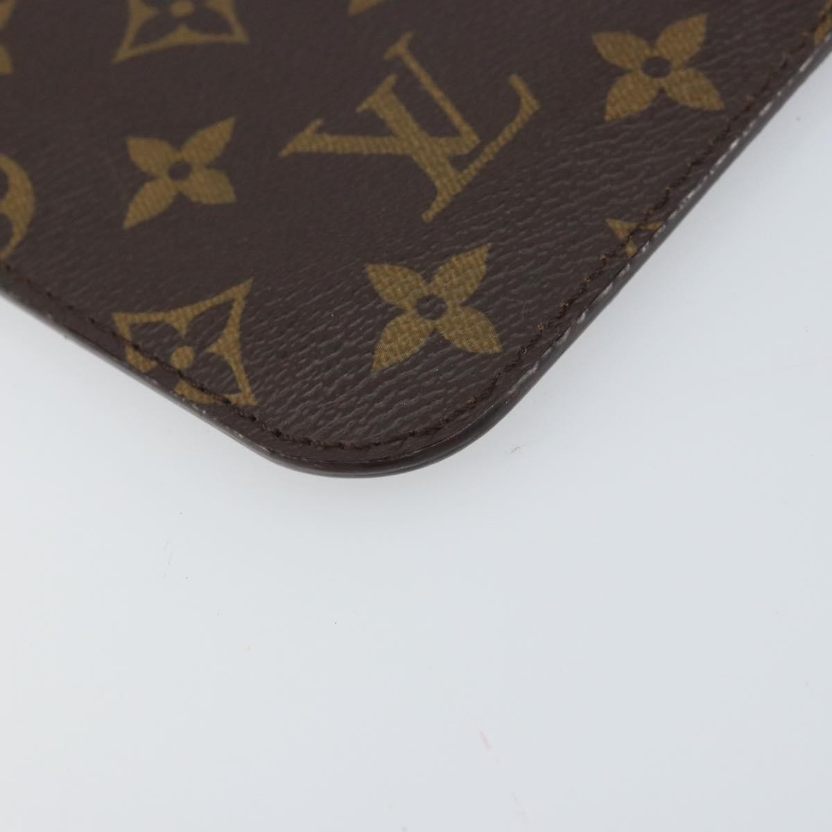 Louis Vuitton Neverfull Pochette Monogram Canvas, BROWN, CANVAS, Clutche & pouche