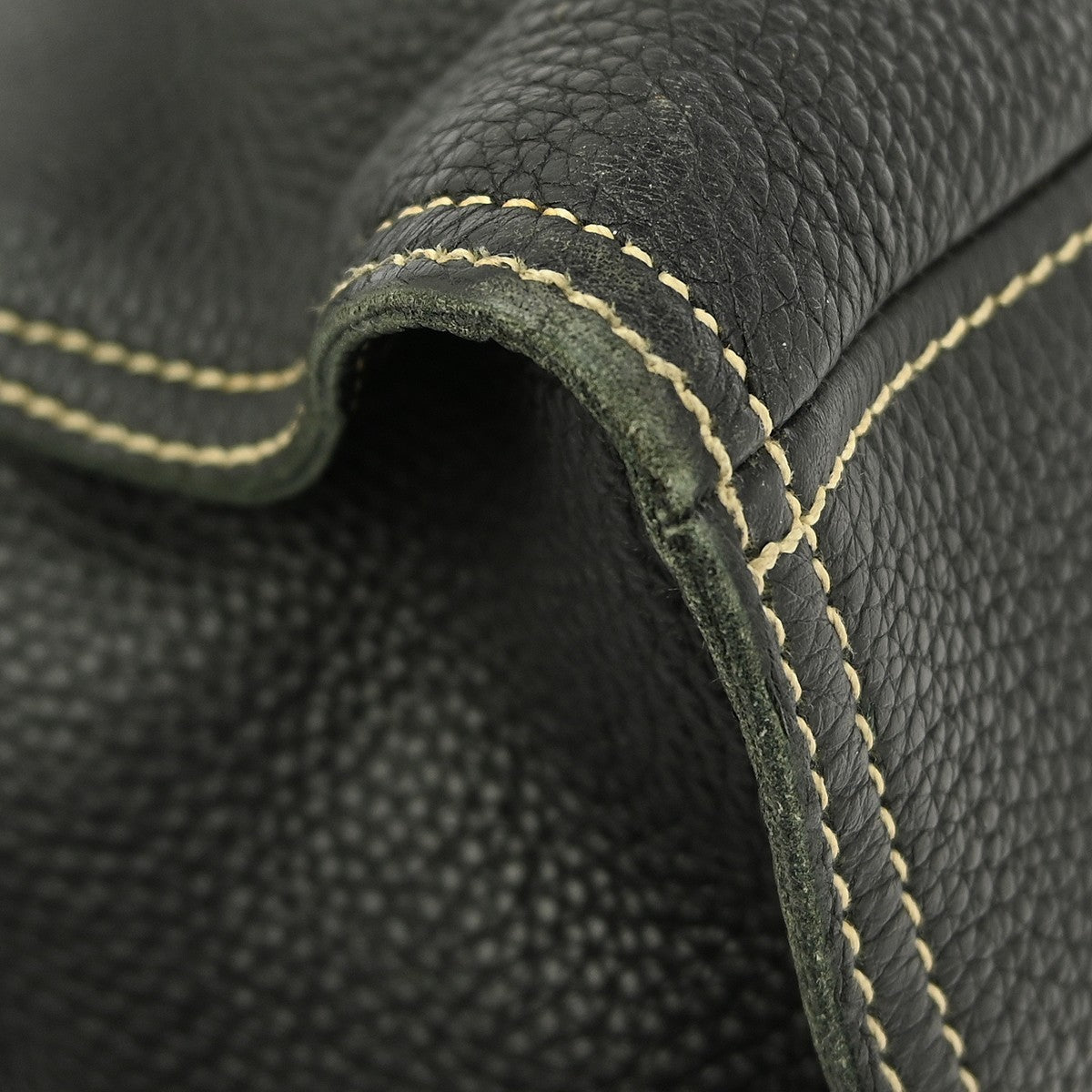 Prada Vintage Tote Leather, BLACK, LEATHER, Tote bag