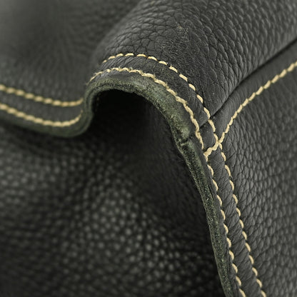 Prada Vintage Tote Leather, BLACK, LEATHER, Tote bag