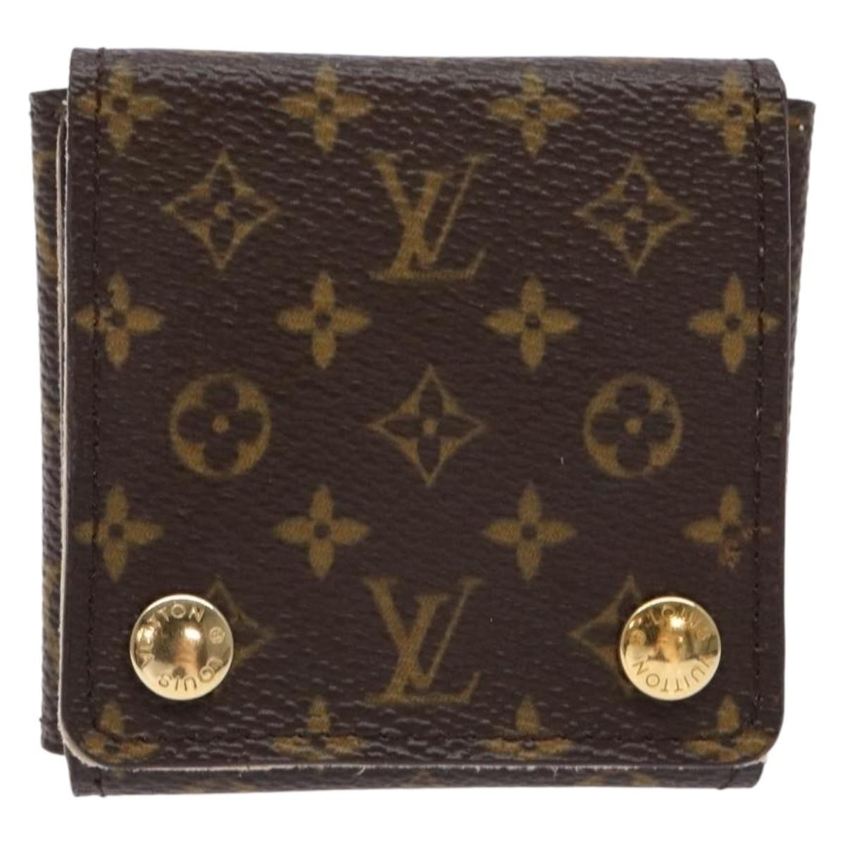 Louis Vuitton CASE JEWELRY BOX Canvas, BROWN, CANVAS, Wallets