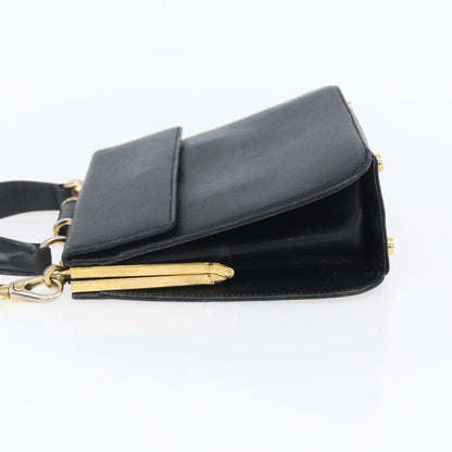 Salvatore Ferragamo Vintage Shoulder Bag Leather, BLACK, LEATHER, Shoulder bag