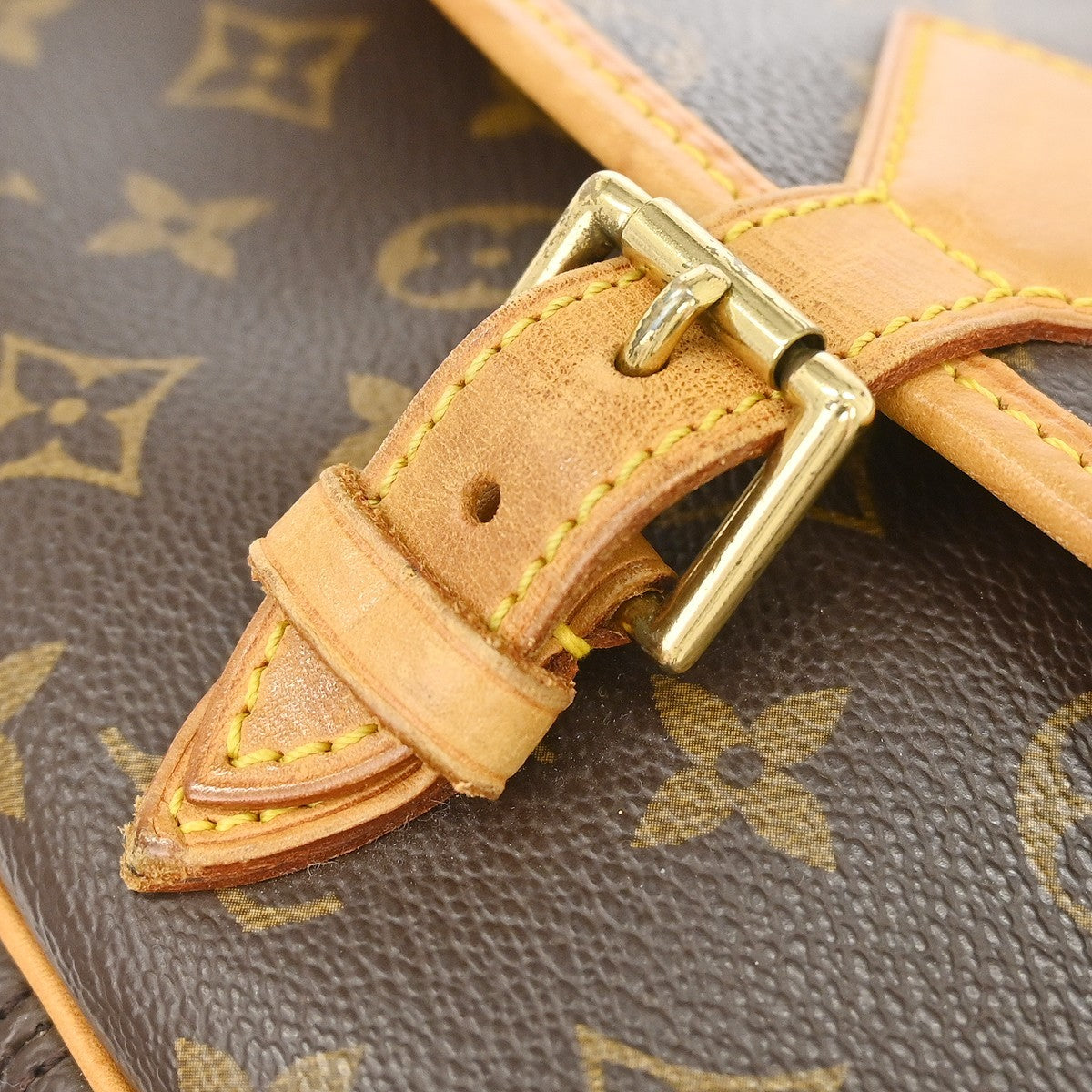 Louis Vuitton Sologne Handbag Monogram Canvas, Brown, Canvas, Shoulder Bag