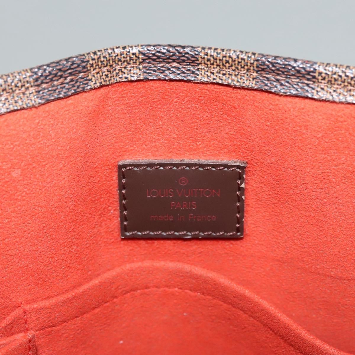 Louis Vuitton Sac Plat Bag Damier, BROWN, CANVAS, Handbag