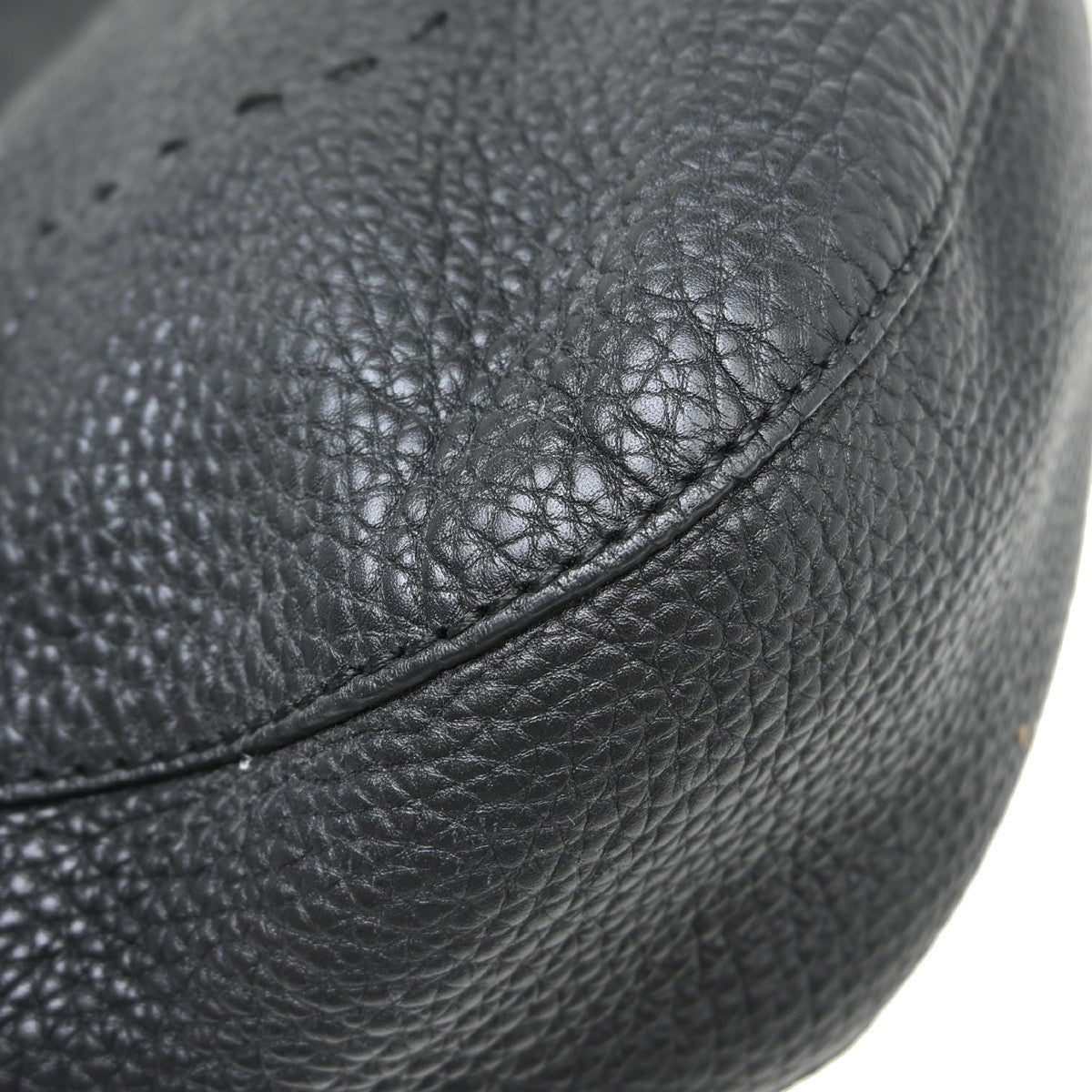 Fendi Selleria Hobo Leather, Black, Leather, Handbag
