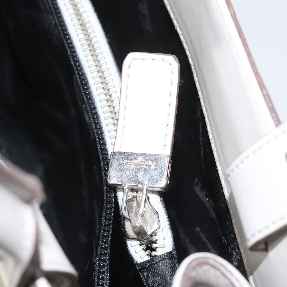 Salvatore Ferragamo Gancini Shoulder Bag Leather, BEIGE, LEATHER, Shoulder bag