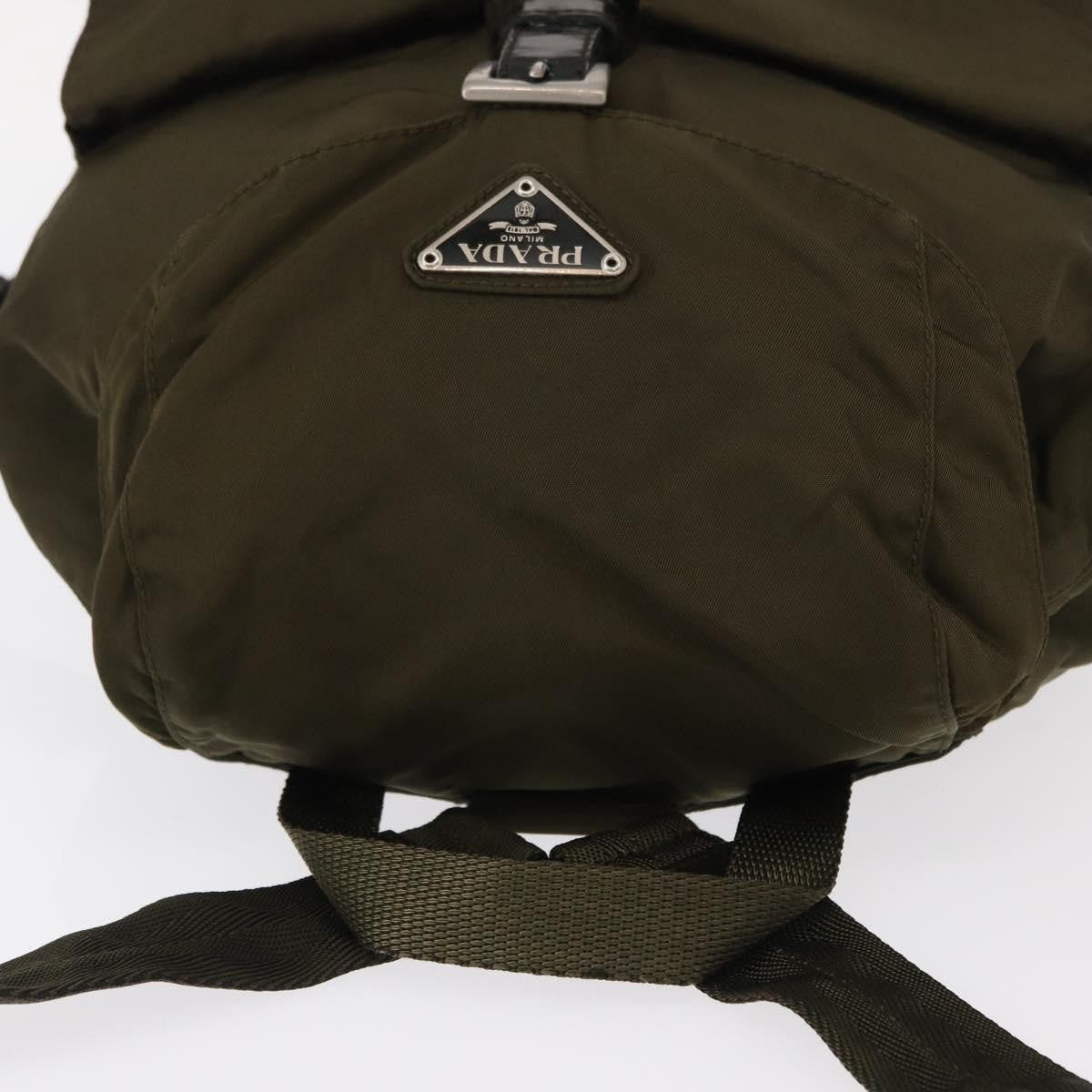 Prada Double Front Pocket Backpack Tessuto, KHAKI, NYLON, Backpack