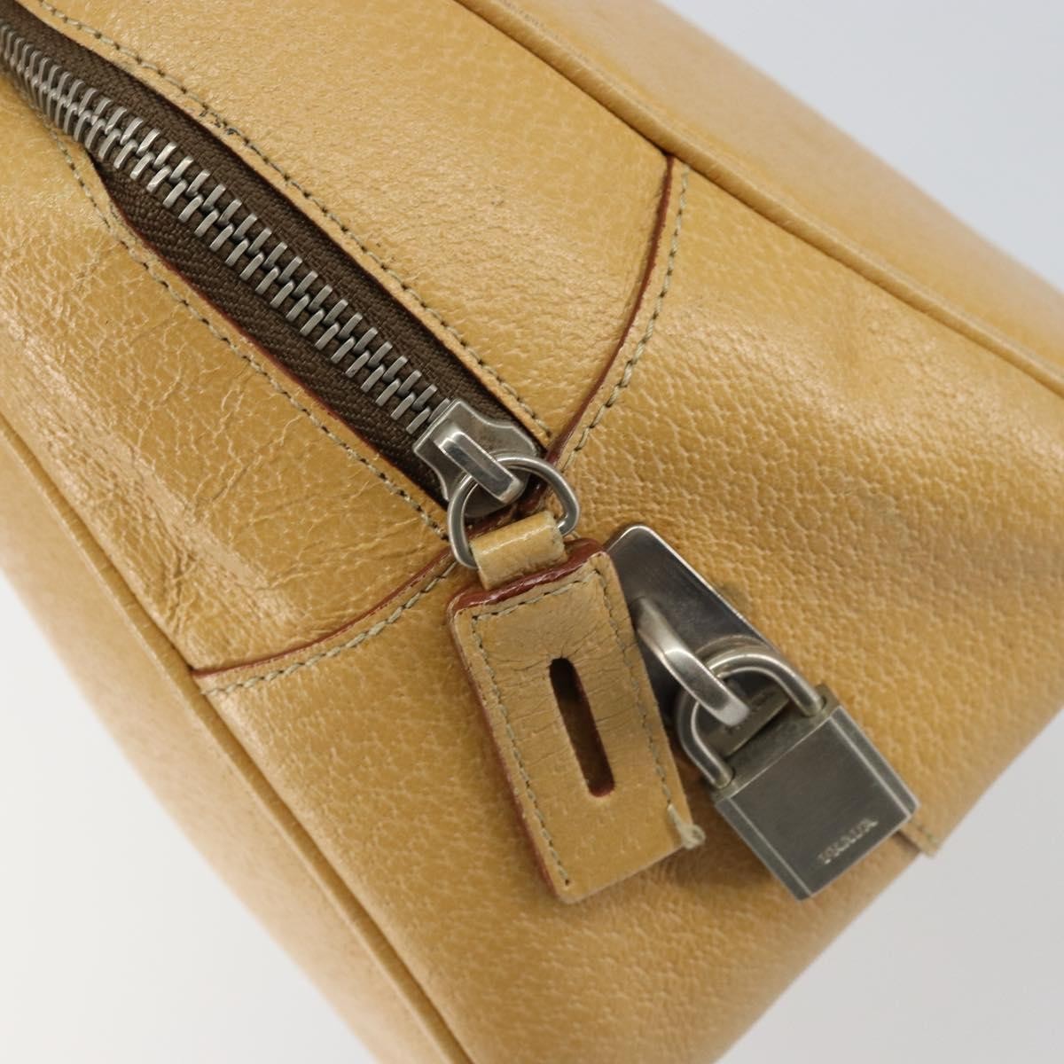 Prada Bauletto Bag Leather, BEIGE, LEATHER, Shoulder bag