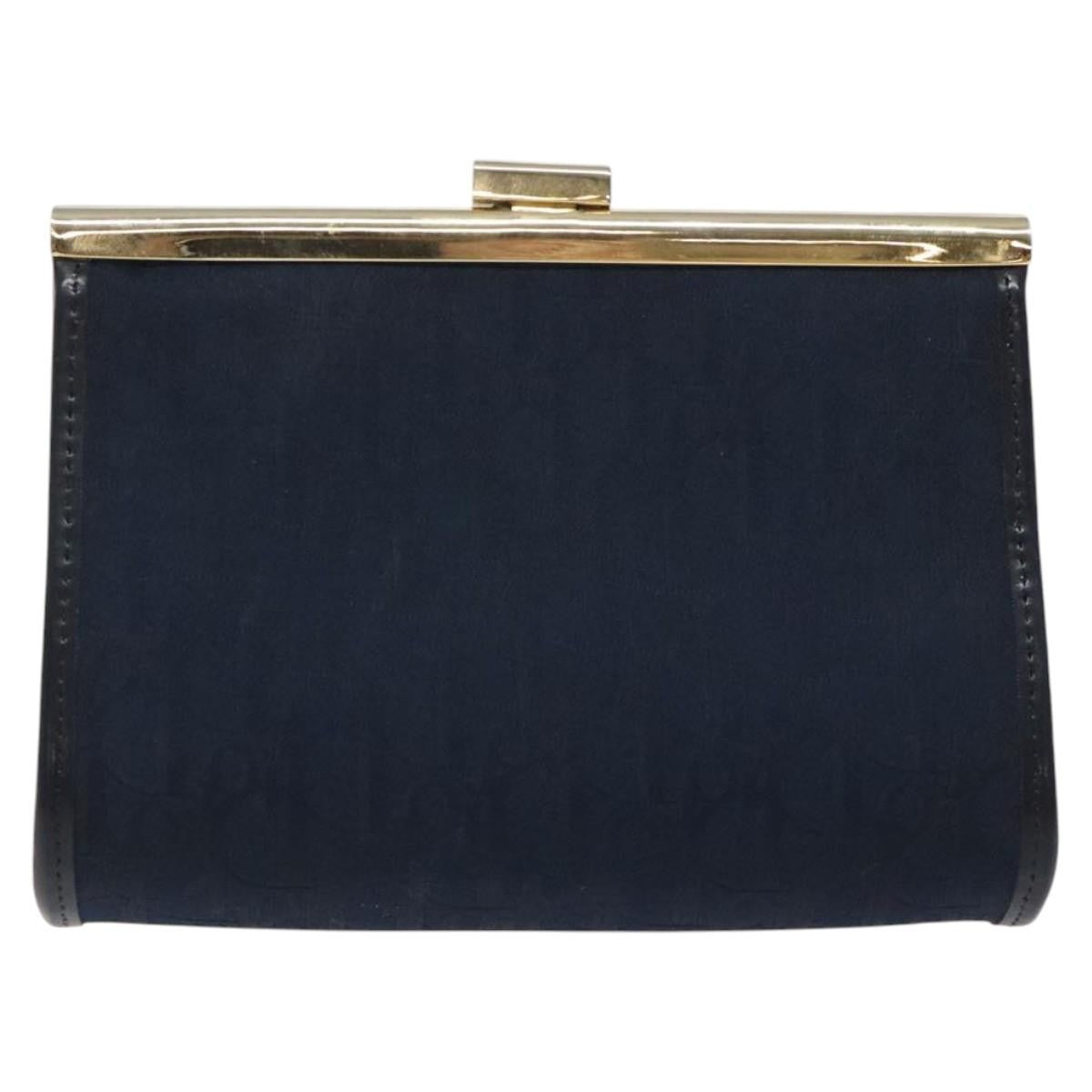 Christian Dior Vintage Trotter Pouch Canvas, NAVY, CANVAS, Clutche & pouche
