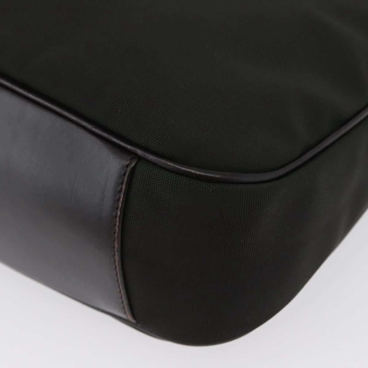 Gucci Vintage Bamboo Handle Bag Nylon, Black, Nylon, Handbag