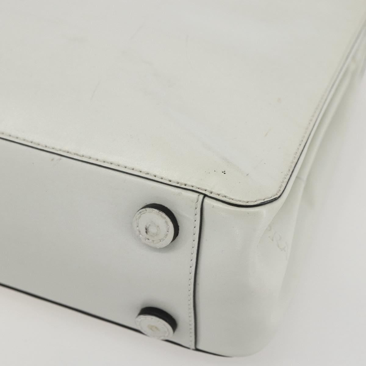 Prada Vintage Handbag Leather, WHITE, LEATHER, Handbag
