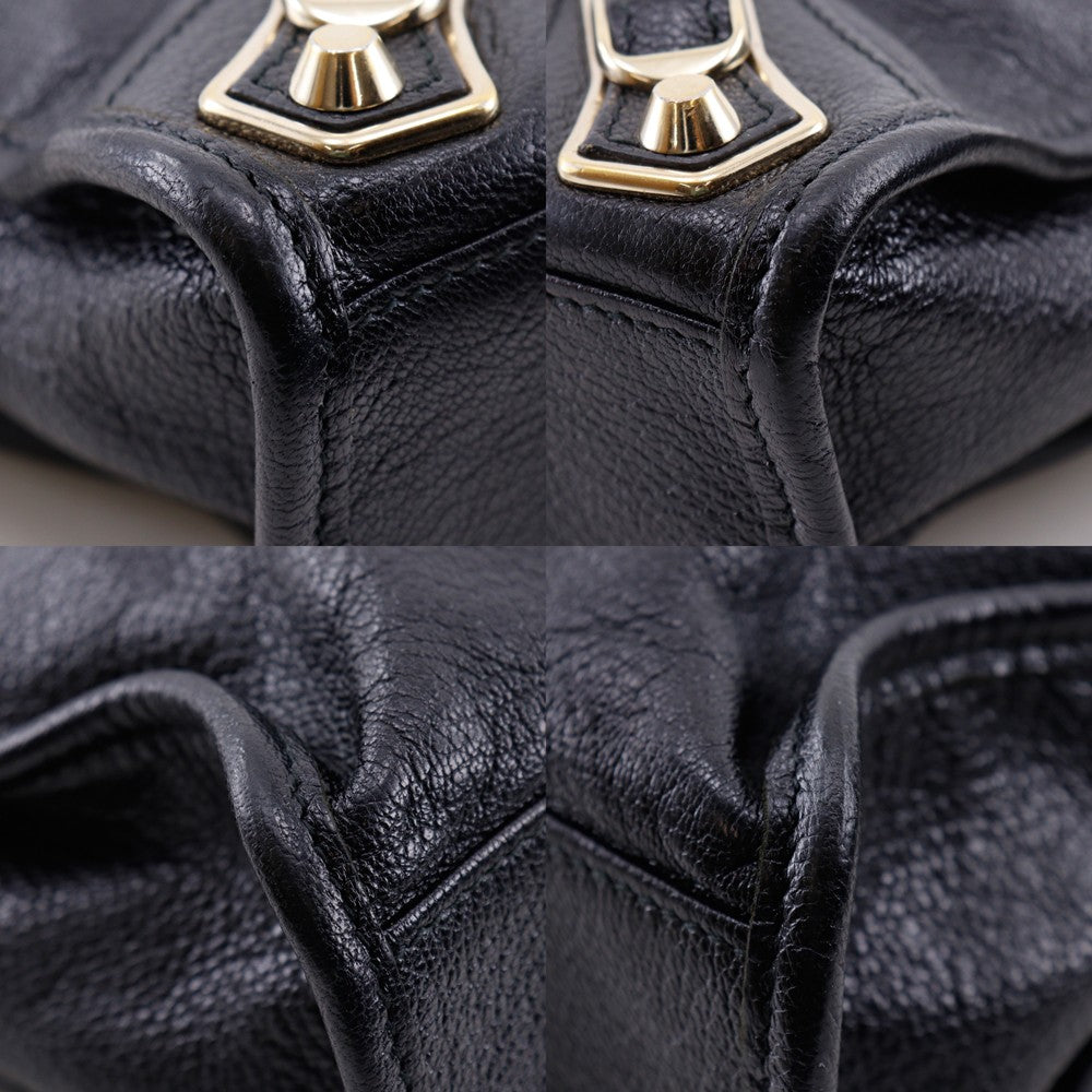 Balenciaga City Classic Metallic Edge Bag Leather, Black, Leather, Handbag