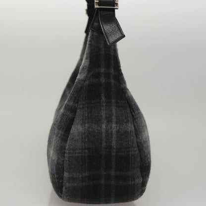 Salvatore Ferragamo Shoulder Bag Wool, GRAY, WOOL, Shoulder bag