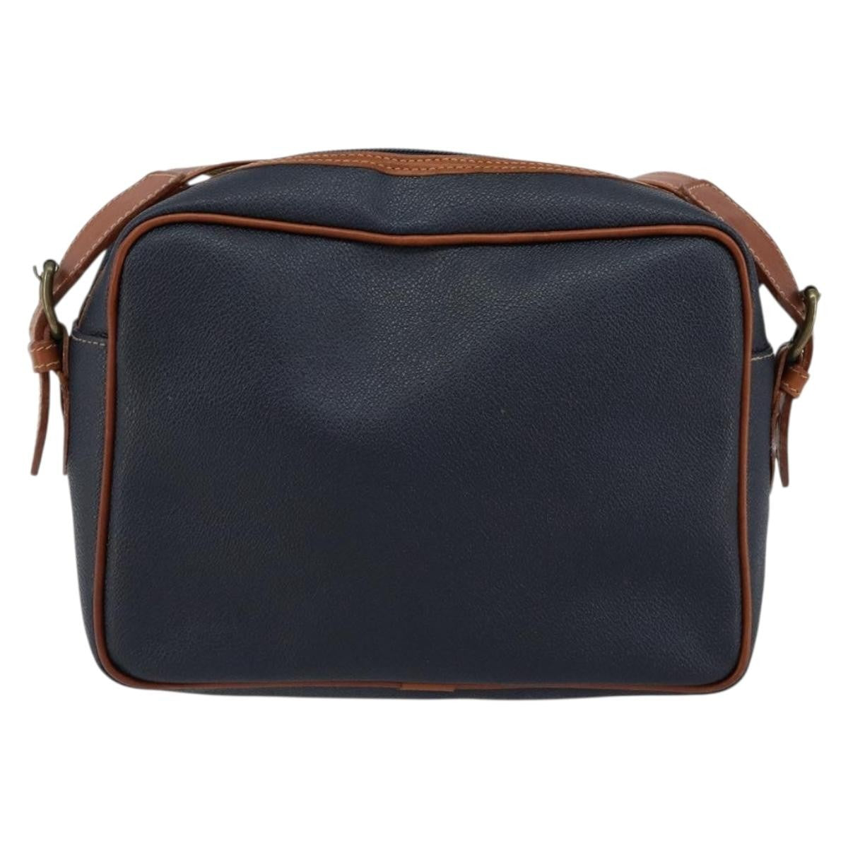 Burberry Vintage Shoulder Bag Leather, NAVY, LEATHER, Shoulder bag