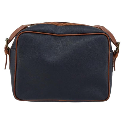 Burberry Vintage Shoulder Bag Leather, NAVY, LEATHER, Shoulder bag