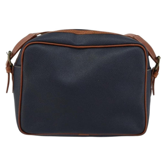 Burberry Vintage Shoulder Bag Leather, NAVY, LEATHER, Shoulder bag