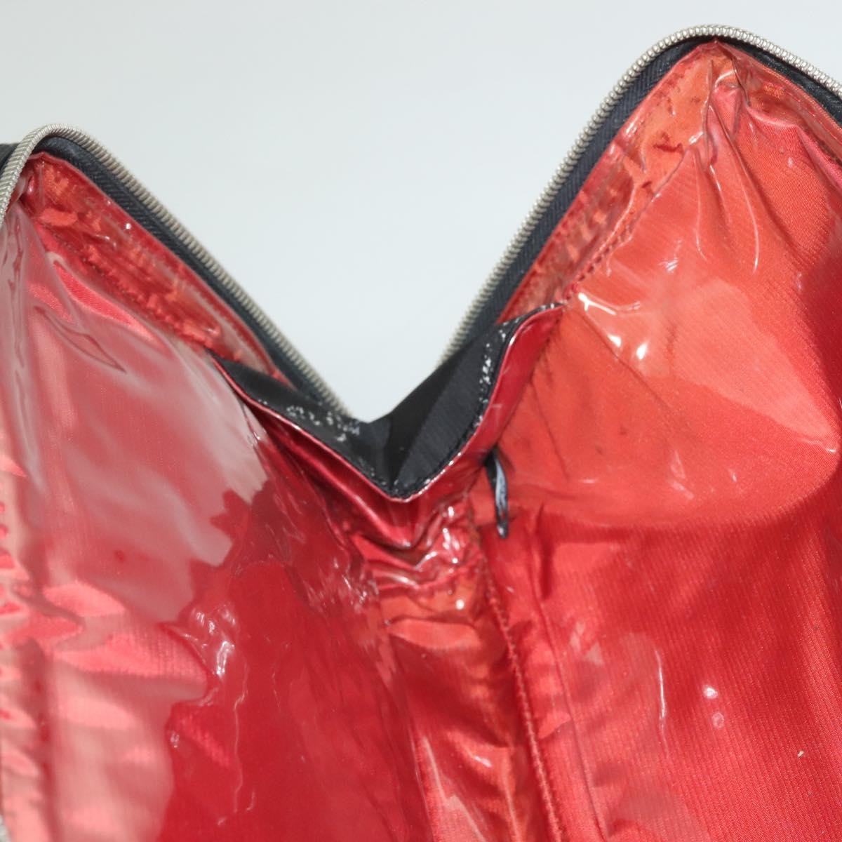 Chanel Travel Line Boston Bag Printed Nylon, BLACK, NYLON, Travel bag