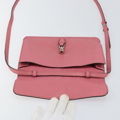 Gucci Jackie Soft Flap Shoulder Bag Leather, PINK, LEATHER, Shoulder bag