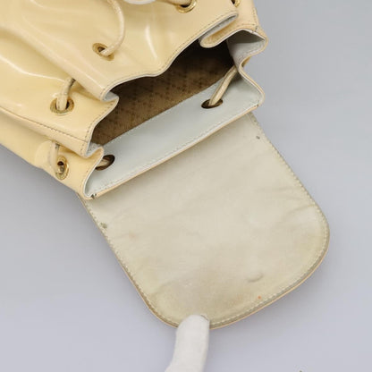 Gucci Vintage Bamboo Backpack Patent, BEIGE, PATENT_LEATHER, Backpack