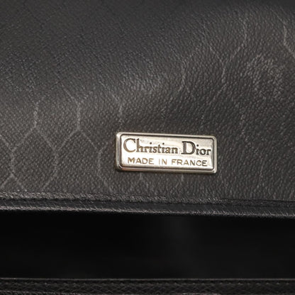 Christian Dior Vintage Full Flap Bag Leather, BLACK, LEATHER, Shoulder bag