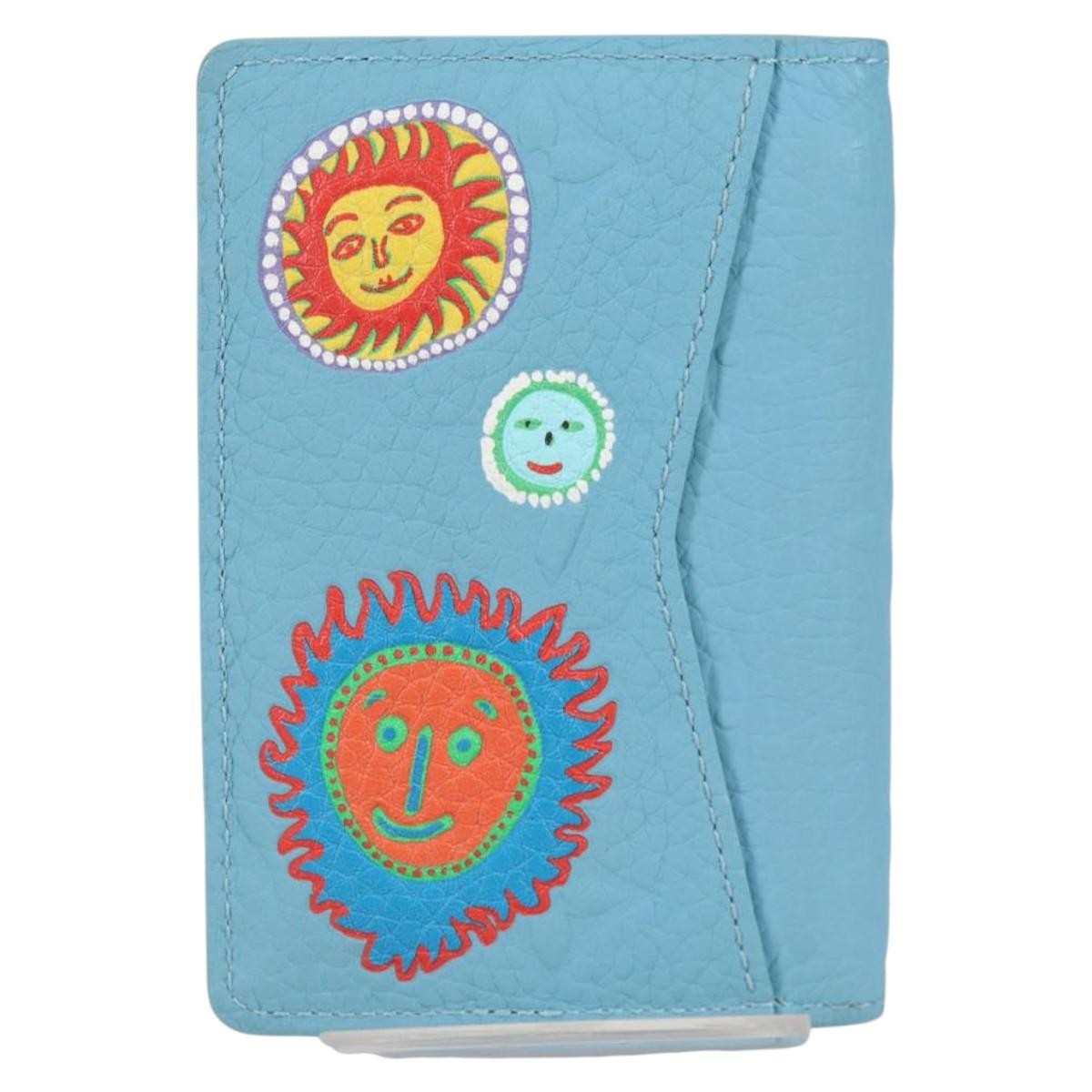 Louis Vuitton pocket organizer Leather, BLUE, LEATHER, Card Holders