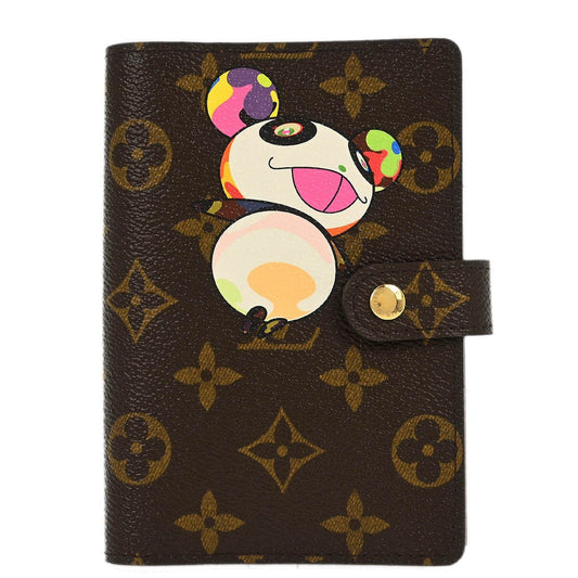 Louis Vuitton Agenda Cover Monogram Panda, BROWN, CANVAS, Wallets