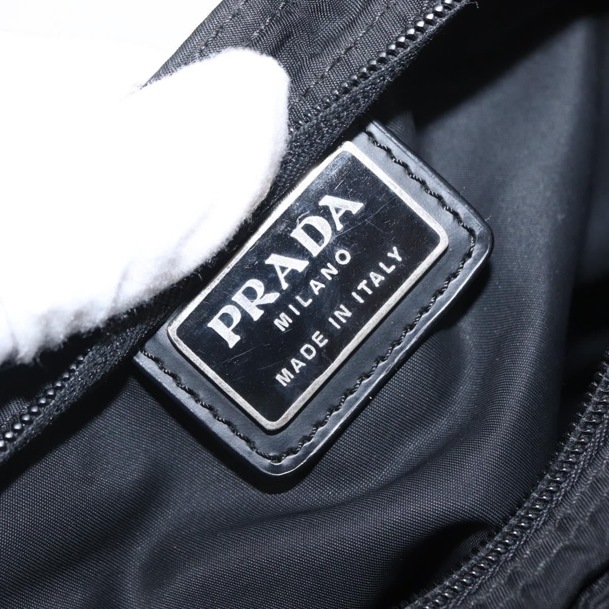 Prada Zip Messenger Bag Tessuto, BLACK, NYLON, Shoulder bag