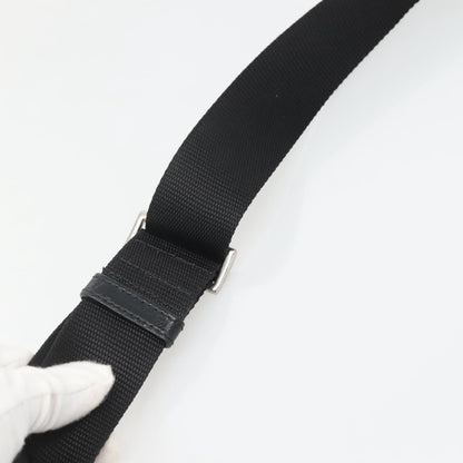 Prada Flat Messenger Bag Tessuto, BLACK, NYLON, Shoulder bag